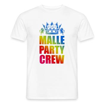 Malle Party Crew Saying - T-shirt homme - blanc - Devant - AI Model Male 178 dark (178cm)