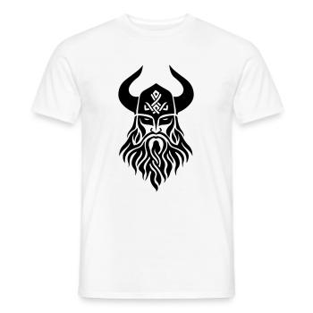 Viking Odin Head Icon - Men's T-Shirt - white - Front - AI Model Male 178 dark (178cm)