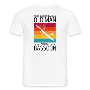 Fagottist für Fagottorchester und Fagottist - Männer T-Shirt - Weiß - Vorne - AI Model Male 178 dark (178cm)