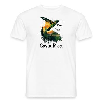 Hummingbird Bird Nature Animal Wilderness Nectar Costa Rica - Men's T-Shirt - white - Front - AI Model Male 178 dark (178cm)