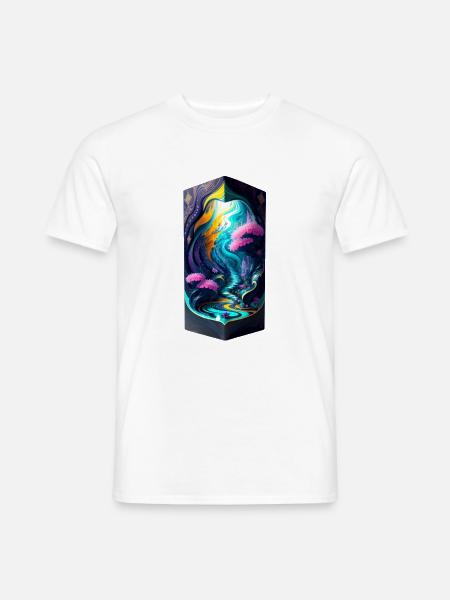 Treppe zur Fantasie - Männer T-Shirt - Weiß