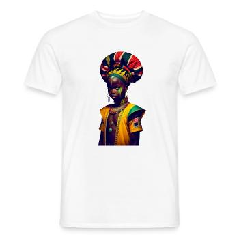 African face - Men's T-Shirt - white - Front - AI Model Male 178 dark (178cm)