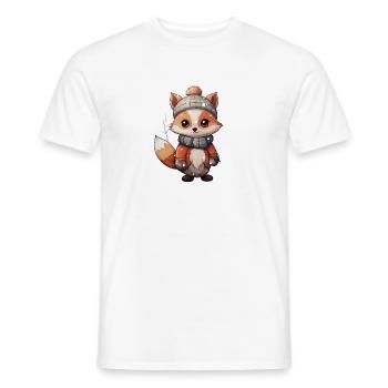 Fuchs im Schnee - Männer T-Shirt - Weiß - Vorne - AI Model Male 178 dark (178cm)