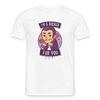 I'm a Sucker For You - Vampire Edition - Men's T-Shirt - white - Front - AI Model Male 178 dark (178cm)