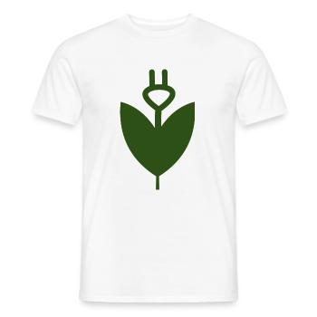 The electric flower - Men's T-Shirt - white - Front - AI Model Male 178 dark (178cm)