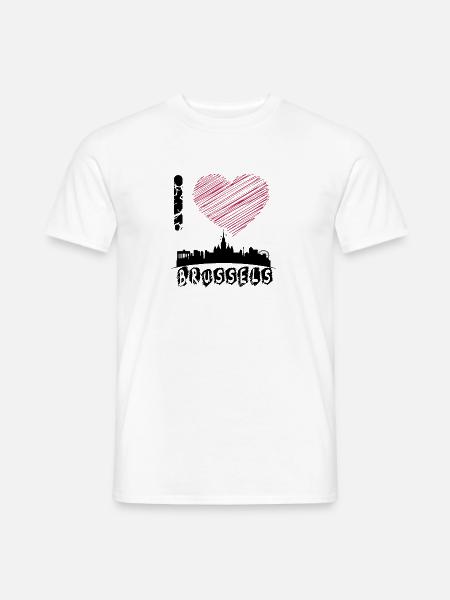 Brussels - Brülles - EU - Europe - Shirt - Männer T-Shirt - Weiß