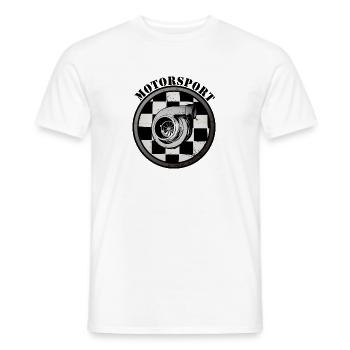 Motorsport - Mænd T-shirt - hvid - Foran - AI Model Male 178 dark (178cm)