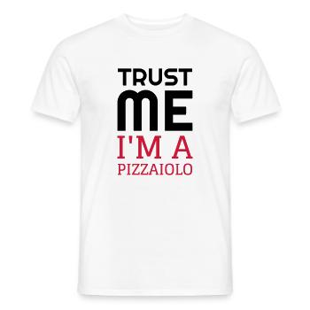 pizza / pizzaiolo / chef / italie / pizzaiola - T-shirt homme - blanc - Devant - AI Model Male 178 dark (178cm)