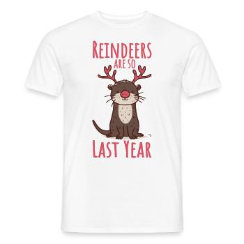 Loutre Noël drôle de dicton - T-shirt homme - blanc - Devant - AI Model Male 178 dark (178cm)