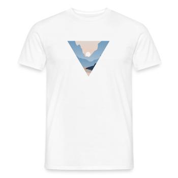 Sonnenuntergang in den Bergen - Männer T-Shirt - Weiß - Vorne - AI Model Male 178 dark (178cm)
