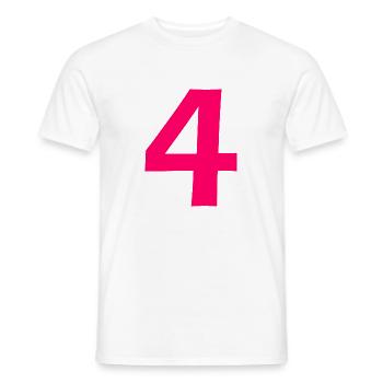 4 - Men's T-Shirt - white - Front - AI Model Male 178 dark (178cm)
