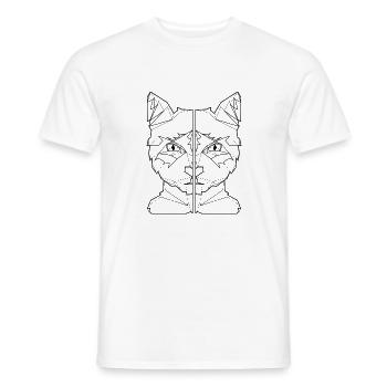 ami chat, ami de chat, chemise de chat - T-shirt homme - blanc - Devant - AI Model Male 178 dark (178cm)
