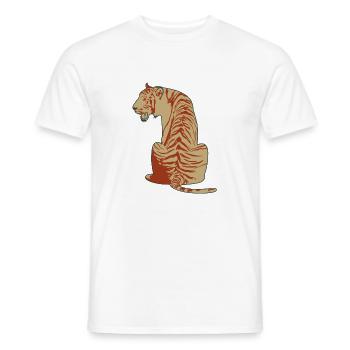 Tiger Vintage Geschenk Mut Stärke - Männer T-Shirt - Weiß - Vorne - AI Model Male 178 dark (178cm)