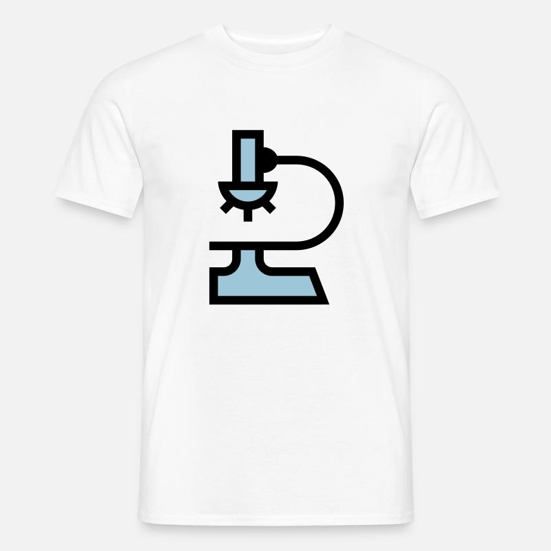Labor Mikroskop - Männer T-Shirt - Weiß