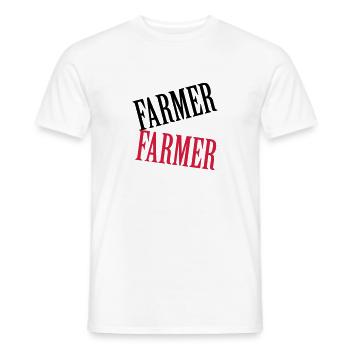 Farmer - Men's T-Shirt - white - Front - AI Model Male 178 dark (178cm)
