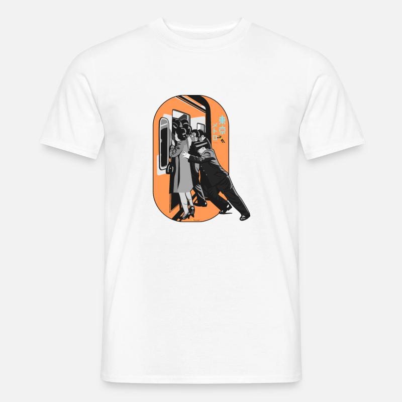Tokyo U-Bahn - Männer T-Shirt - Weiß