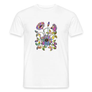 Fleurs - T-shirt homme - blanc - Devant - AI Model Male 178 dark (178cm)