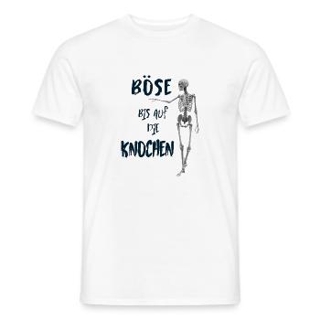 Böse bis auf die Knochen - Männer T-Shirt - Weiß - Vorne - AI Model Male 178 dark (178cm)