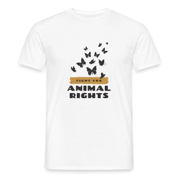 Animal Rights / Tierschutz - Men's T-Shirt - white - Front - AI Model Male 178 dark (178cm)
