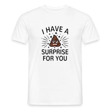 Baby lustig Geburt Babysprüche Kacke Windel - Männer T-Shirt - Weiß - Vorne - AI Model Male 178 dark (178cm)