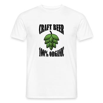 Craft Beer - 100% Organic - Männer T-Shirt - Weiß - Vorne - AI Model Male 178 dark (178cm)