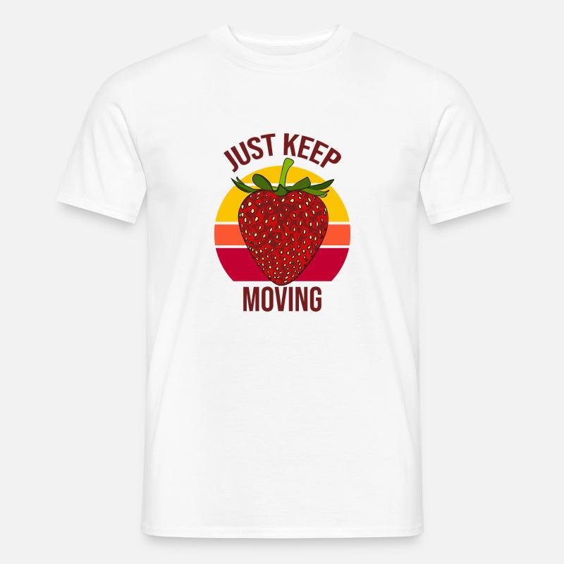 Bleib einfach in Bewegung - Männer T-Shirt - Weiß