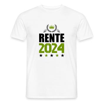 rente 2024 - Männer T-Shirt - Weiß - Vorne - AI Model Male 178 dark (178cm)