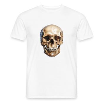 Totenkopf-Schädel, Symbol für Tod und Gefahr - Männer T-Shirt - Weiß - Vorne - AI Model Male 178 dark (178cm)