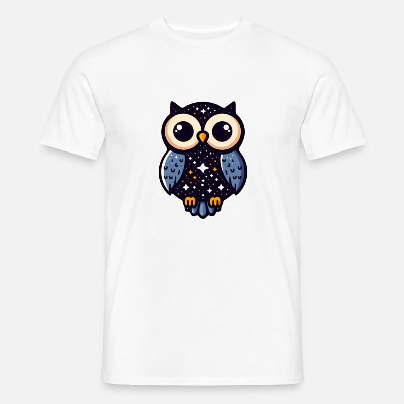 Sternennachteule Kunst - Männer T-Shirt - Weiß