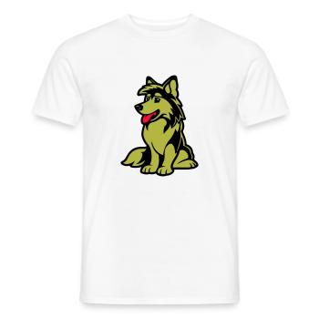 Dog Comic Dog - Men's T-Shirt - white - Front - AI Model Male 178 dark (178cm)