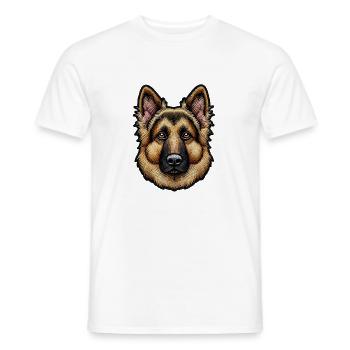 Deutscher Schäferhund – Intelligent und loyal - Männer T-Shirt - Weiß - Vorne - AI Model Male 178 dark (178cm)
