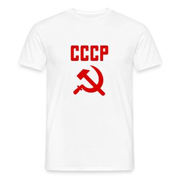 Soviet - Hammer und Sichel Sowjetunion - Kommunist - Männer T-Shirt - Weiß - Vorne - AI Model Male 178 dark (178cm)