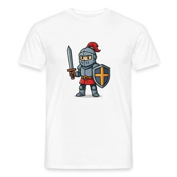 Bande dessinée Knight - T-shirt homme - blanc - Devant - AI Model Male 178 dark (178cm)