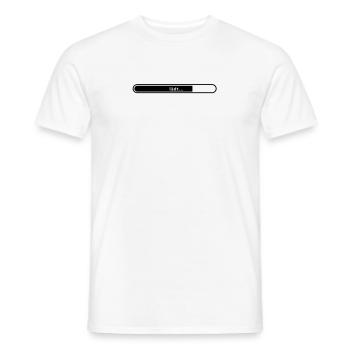 Loading bar status bar installation time - Men's T-Shirt - white - Front - AI Model Male 178 dark (178cm)