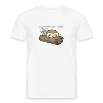 Sleepyhead Club - T-shirt homme - blanc - Devant - AI Model Male 178 dark (178cm)