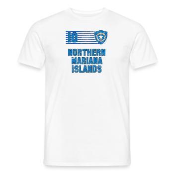 Northern Mariana Islands Football Team - Men's T-Shirt - white - Front - AI Model Male 178 dark (178cm)