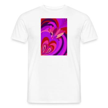 Psychedelisches Herz - Männer T-Shirt - Weiß - Vorne - AI Model Male 178 dark (178cm)