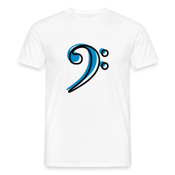 Bass Clef - Men's T-Shirt - white - Front - AI Model Male 178 dark (178cm)
