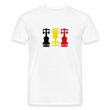 Formule Belgique Formula Racing Belgium Drapeau - T-shirt homme - blanc - Devant - AI Model Male 178 dark (178cm)
