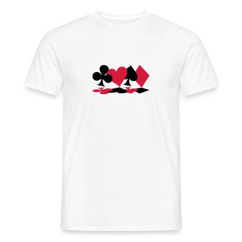 Poker, skat, card game - Men's T-Shirt - white - Front - AI Model Male 178 dark (178cm)