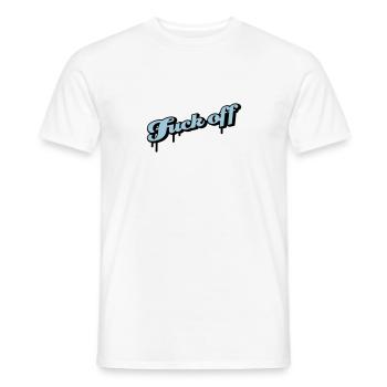 fuck off - Männer T-Shirt - Weiß - Vorne - AI Model Male 178 dark (178cm)