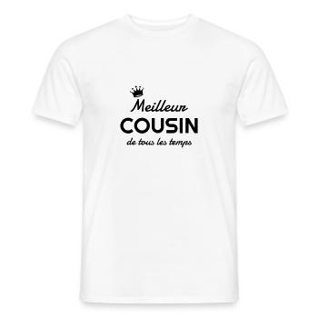 Onkel / Tante / Vetter / Cousin / Kusine - Männer T-Shirt - Weiß - Vorne - AI Model Male 178 dark (178cm)