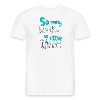 Tant de livres - si peu de temps - T-shirt homme - blanc - Devant - AI Model Male 178 dark (178cm)