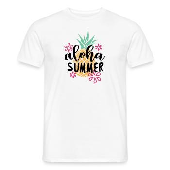 Aloha Summer - Men's T-Shirt - white - Front - AI Model Male 178 dark (178cm)