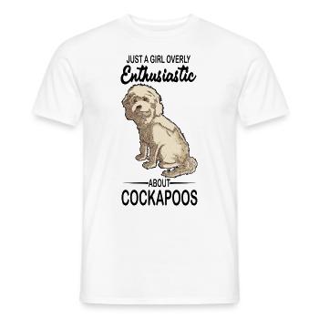 Cockapoo amoureux des chiens | Idée cadeau de race de chien - T-shirt homme - blanc - Devant - AI Model Male 178 dark (178cm)