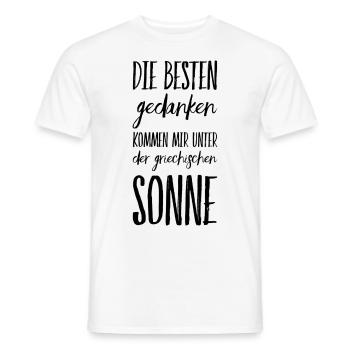 Lustiger Griechischer Spruch Griechenland Geschenk - Männer T-Shirt - Weiß - Vorne - AI Model Male 178 dark (178cm)