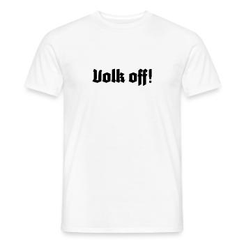volk off - Männer T-Shirt - Weiß - Vorne - AI Model Male 178 dark (178cm)