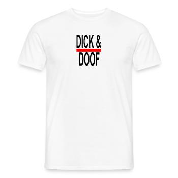 Dick und Doof - Männer T-Shirt - Weiß - Vorne - AI Model Male 178 dark (178cm)
