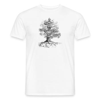 Yggdrasil, der Weltenbaum - Männer T-Shirt - Weiß - Vorne - AI Model Male 178 dark (178cm)