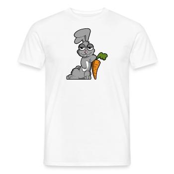 Cute rabbit - Men's T-Shirt - white - Front - AI Model Male 178 dark (178cm)
